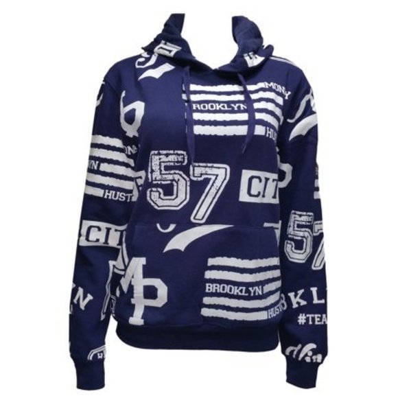 Women's Juniors Rue 21 Brooklyn Drawstring Hoodie Sweater - Picture 1 of 3